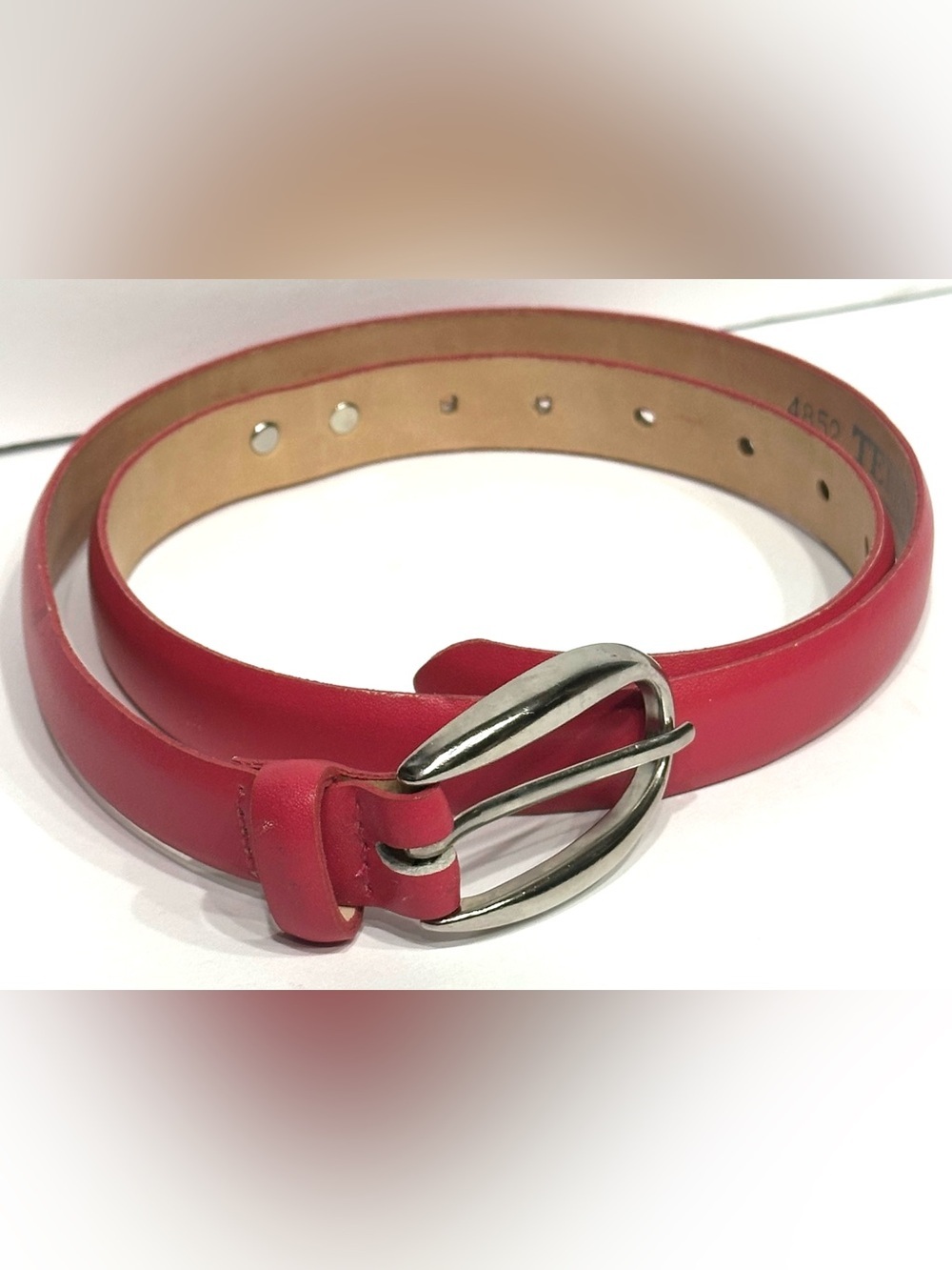 TEHAMA Womens Hot Pink Leather Belt Made in Canada Mens Belt Size M